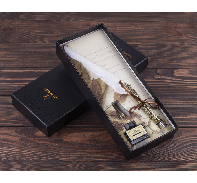 Вінтажна ручка перо біла Harry Potter