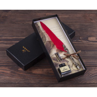 Винтажная Ручка перо красная Harry Potter