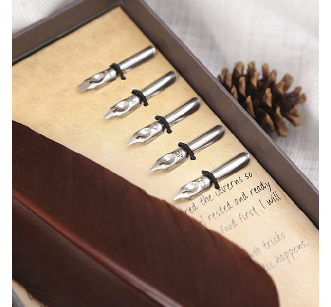 Вінтажний подарунковий набір для каліграфії Ручка перова (червоний)