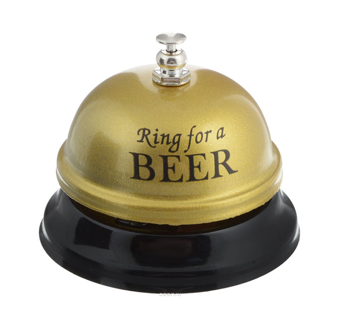 Звонок настольный BEER (золото)