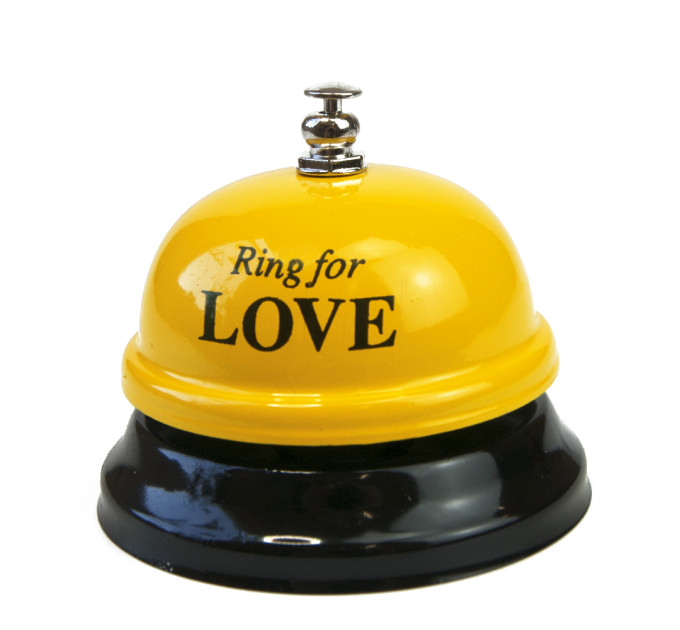 Звонок настольный LOVE (желтый)